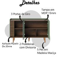 Buffet Para Sala De Jantar Jurere Amendoa Hortela Clb Amendoa Hortela - 6