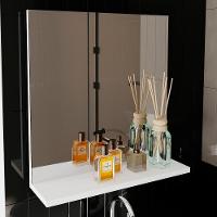 Espelheira Para Banheiro 1 Prateleira Bn3642 Branco Tecno Mobili Branco