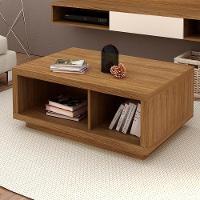 Mesa De Centro 89 Cm 2 Nichos Mc2232 Natural Tecno Mobili Natural