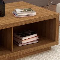 Mesa De Centro 89 Cm 2 Nichos Mc2232 Natural Tecno Mobili Natural - 7