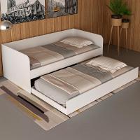 Sofa Cama Solteiro Com Auxiliar Cm8032 Branco Tecno Mobili Branco - 2