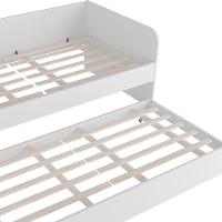 Sofa Cama Solteiro Com Auxiliar Cm8032 Branco Tecno Mobili Branco - 7