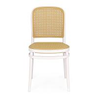 Conjunto Mesa De Jantar Retangular Eiffel Preta 120x80cm Com 6 Cadeiras Roma - Branco - 7