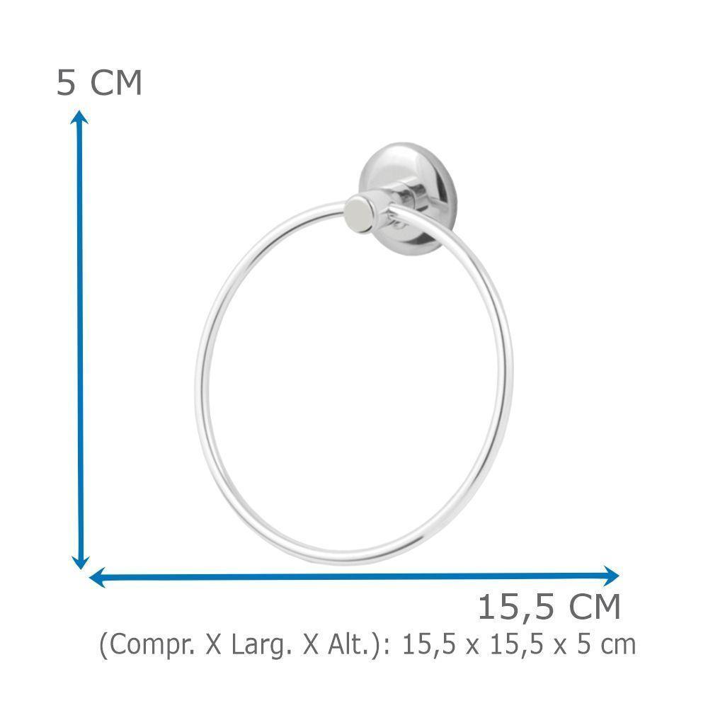 Porta Toalha De Rosto E Mãos Oliveira Em Argola E Aço Inox - 3