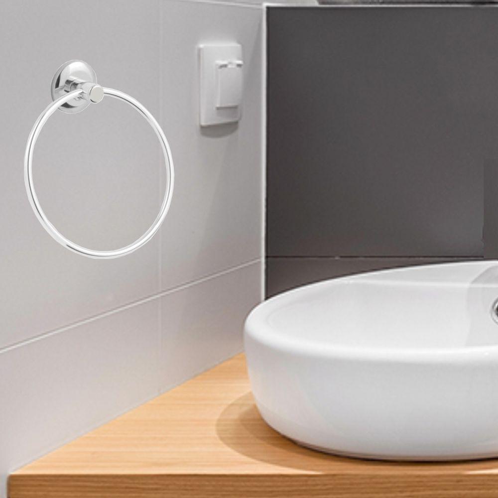 Porta Toalha De Rosto E Mãos Oliveira Em Argola E Aço Inox - 4