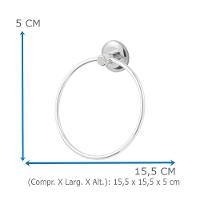 Porta Toalha De Rosto E Mãos Oliveira Em Argola E Aço Inox - 3