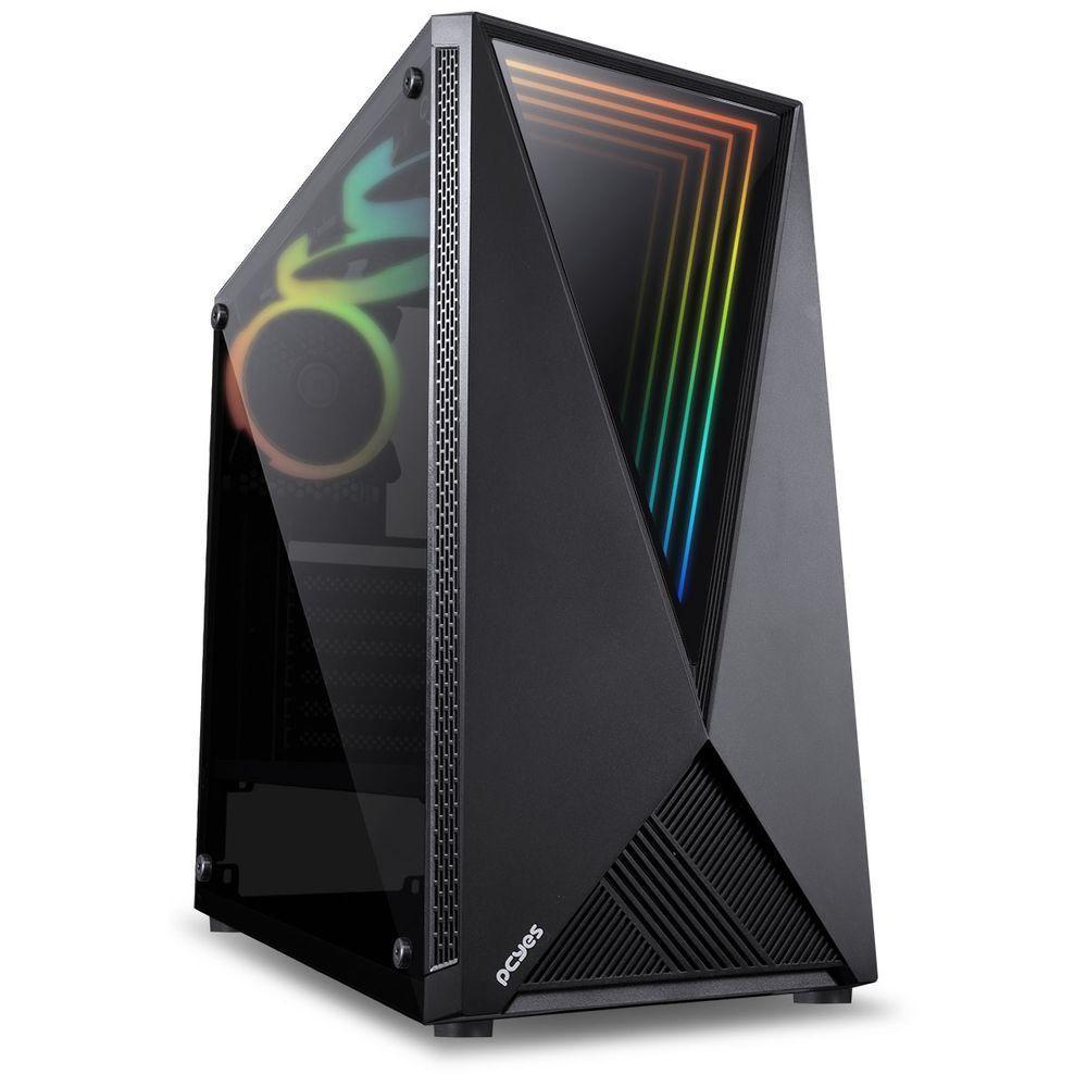 Gabinete Mid-tower Vector Preto 3 Fans Rgb Lateral Em Vidro Temperado - Vcptrgb3fv - 1