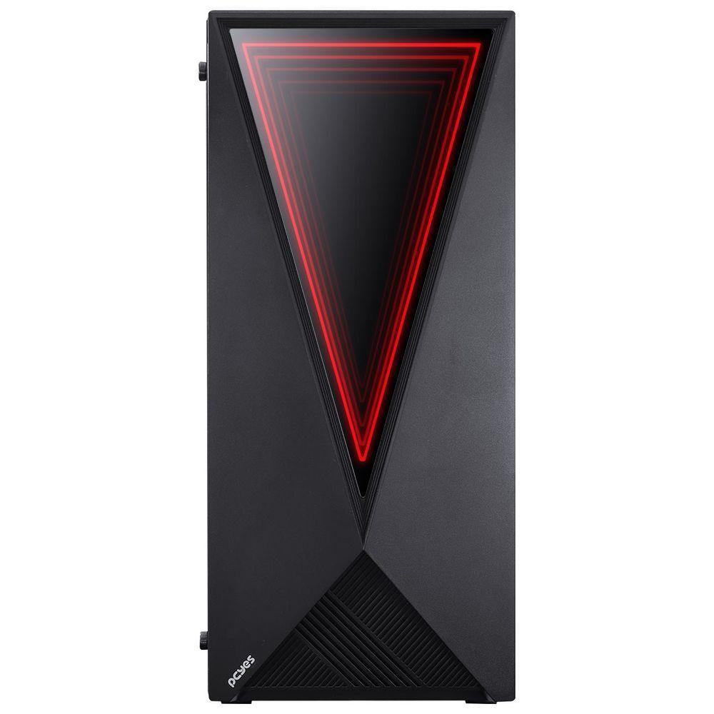 Gabinete Mid-tower Vector Preto 3 Fans Rgb Lateral Em Vidro Temperado - Vcptrgb3fv - 3