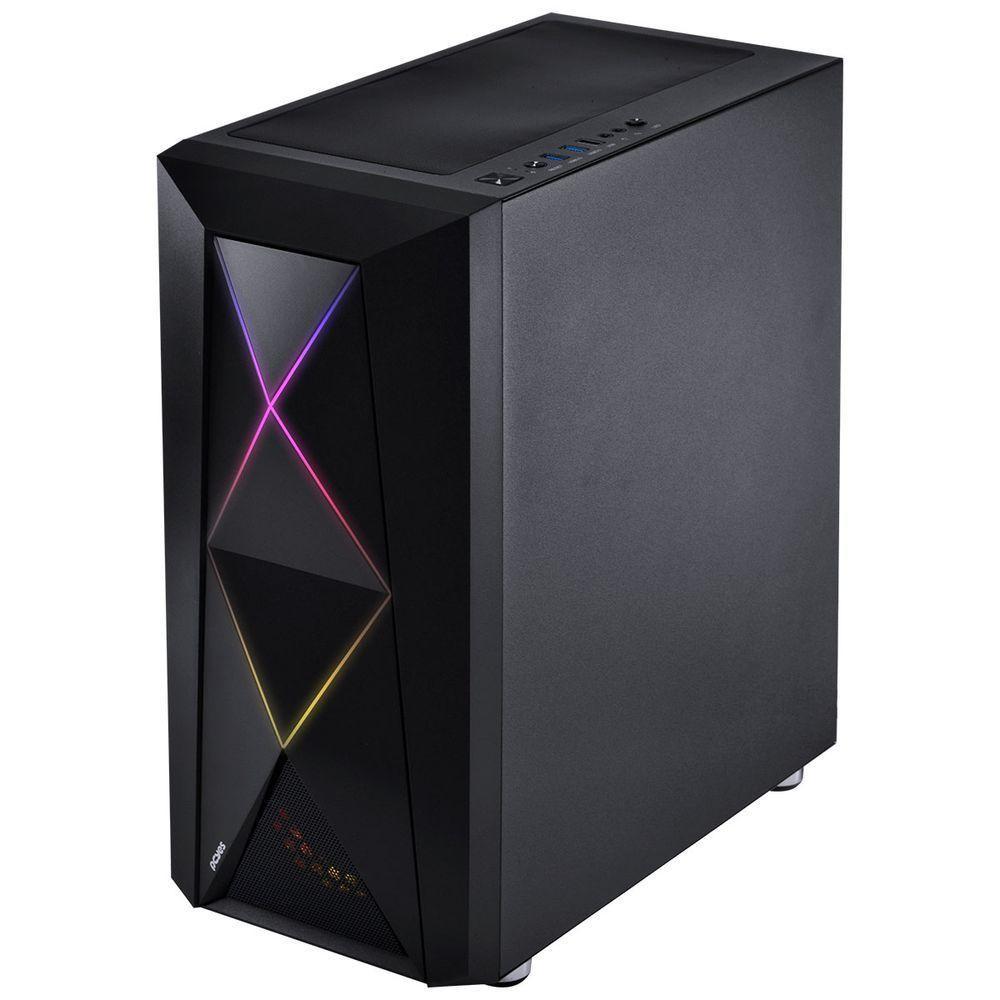 Gabinete Mid-tower Dimension Preto Com Led E Fan Traseiro Rgb - Lateral Em Vidro Temperado - Diptrgb1fcv - 4