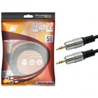 Cabo P2 Fitz - P2 + P2 Estereo Plug Metal - 5m - 1