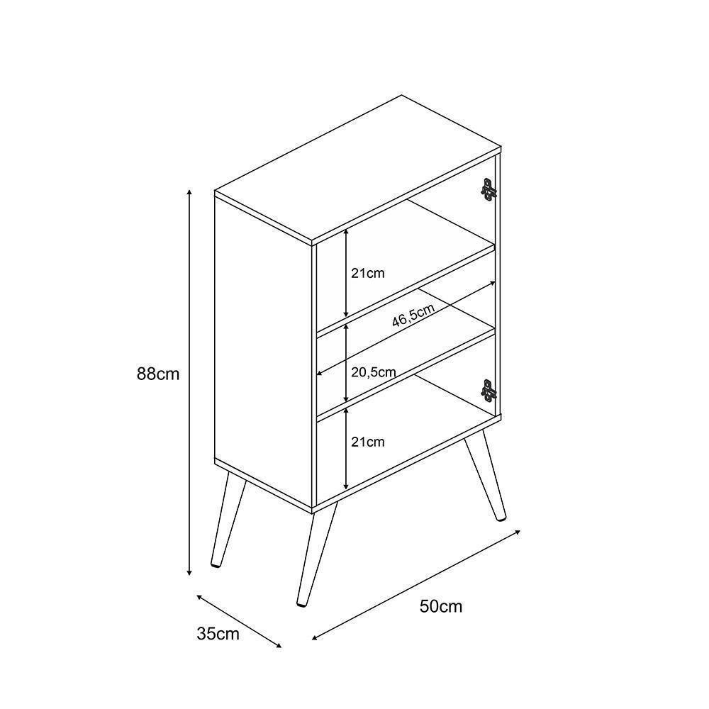 Armário Organizador 2 Portas Cali Off White - Carmolar - 3