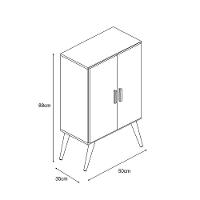 Armário Organizador 2 Portas Cali Off White - Carmolar - 4