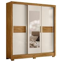 Roupeiro De Casal Com Espelho Doha Freijó Off White - 1