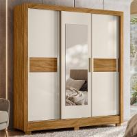 Roupeiro De Casal Com Espelho Doha Freijó Off White - 3