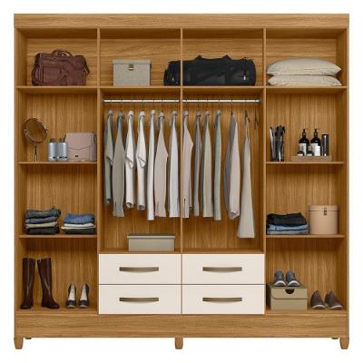 Guarda Roupa Casal Orlando 8 Portas 4 Gavetas Freijó-Off White MDP CasaH