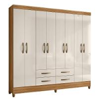 Guarda Roupa 4 Gavetas 8 Portas Orlando Freijó Off White - 1