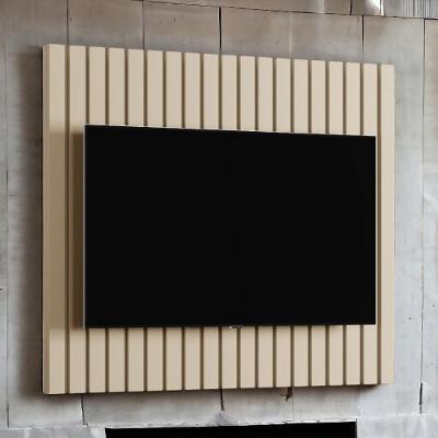 Painel Para Tvs 42" Ravena Off White Ripado Carmolar