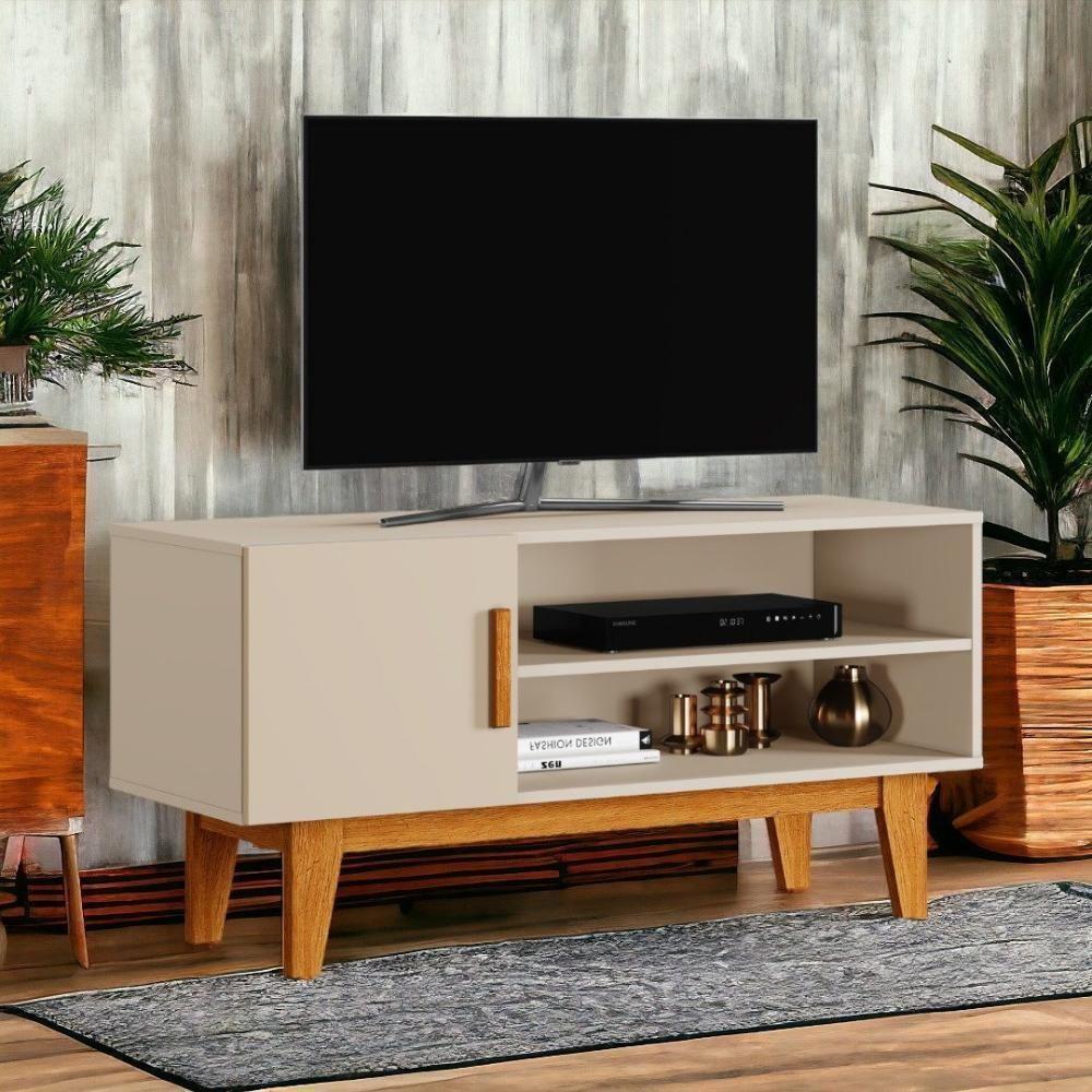 Rack Com Prateleiras Denver Off White E Naturalle Carmolar - 1