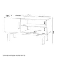 Rack Com Prateleiras Denver Off White E Naturalle Carmolar - 3