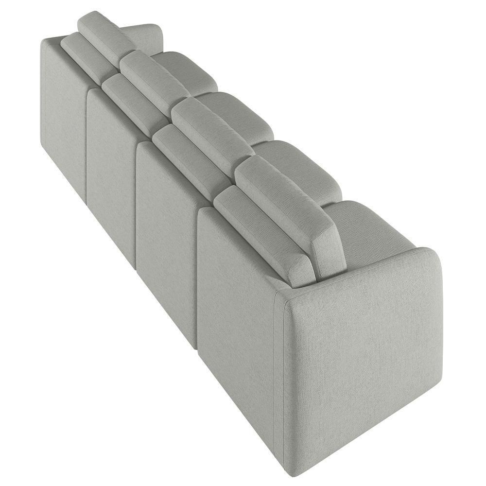 Sofá Cama Para Sala De Estar 4 Lugares 356cm Montserrat K01 Linho Cinza - Lyam Decor - 3