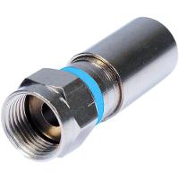 Conector F Compressao Rg-6 A Prova De Agua Azul Pct C-10pcs - 1