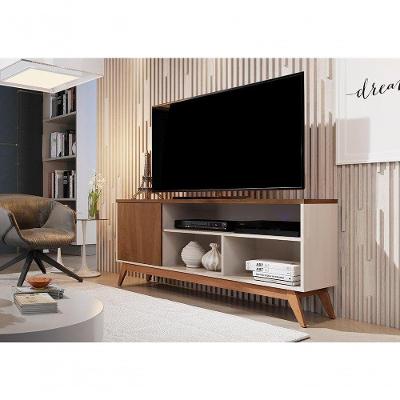 Rack Com Divisórias Malbec Wood Off White-freijó - Giga