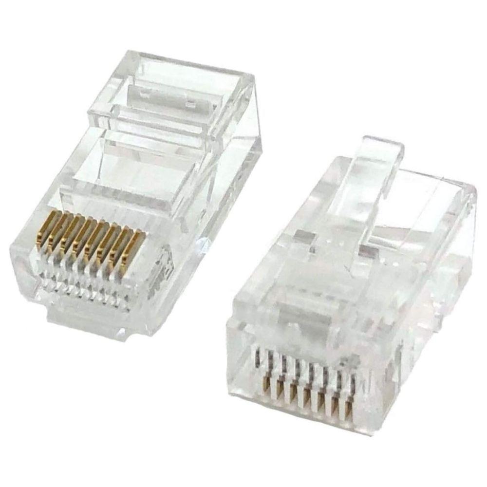 Plug Rj45 Cat6 8x8 Com Guia Com 10 Peças - 2