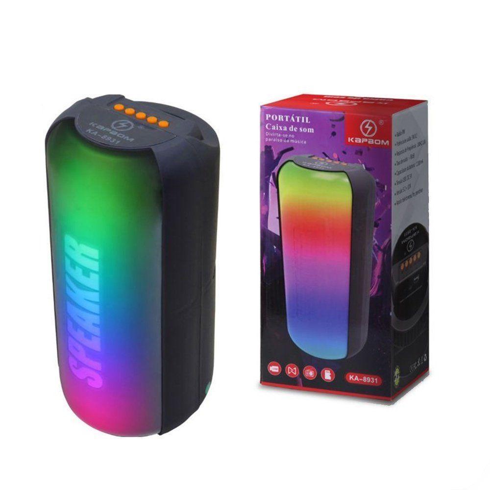 Caixa De Som 10w Com Led Rgb Luz De Ritmo Ka-8931 - 1
