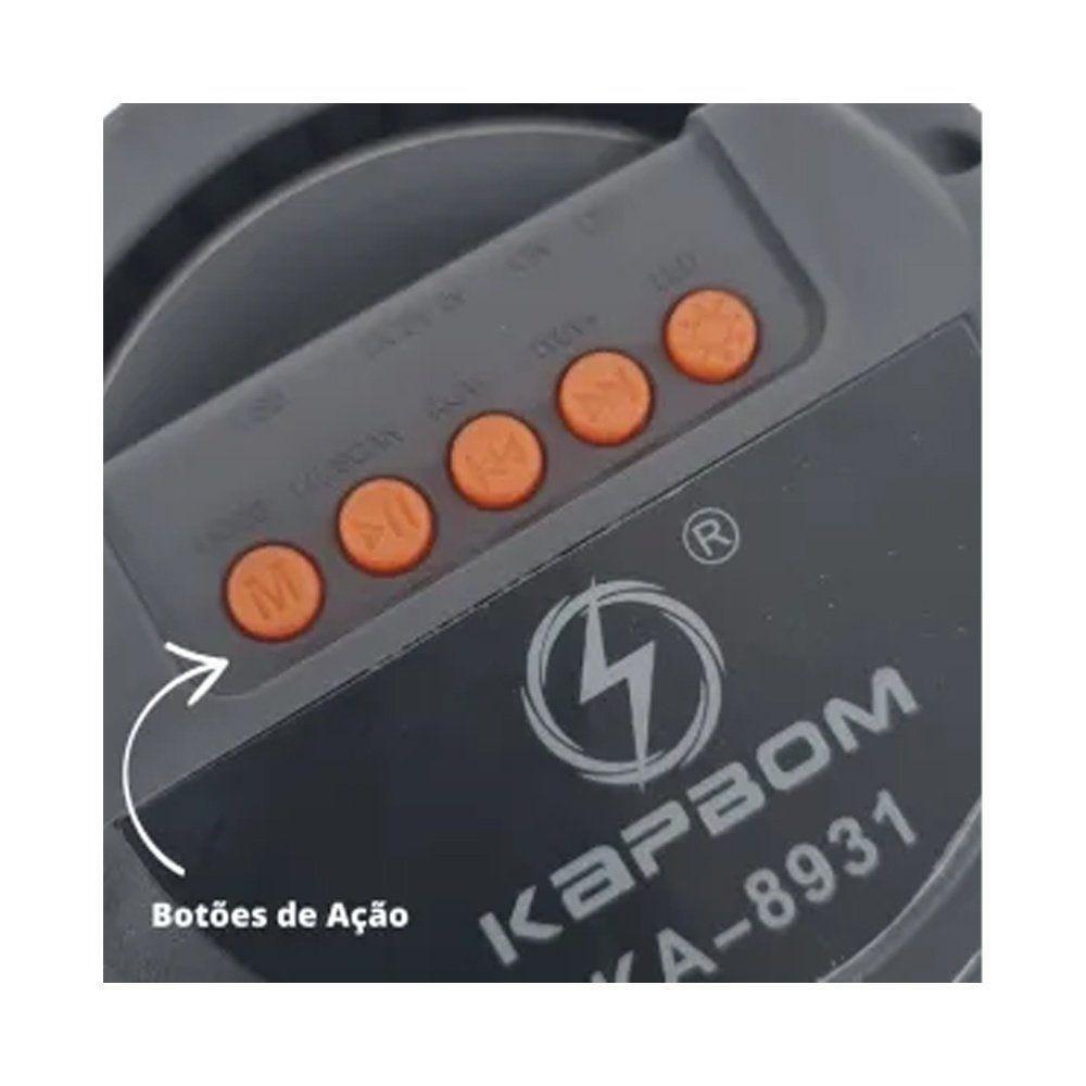 Caixa De Som 10w Com Led Rgb Luz De Ritmo Ka-8931 - 2