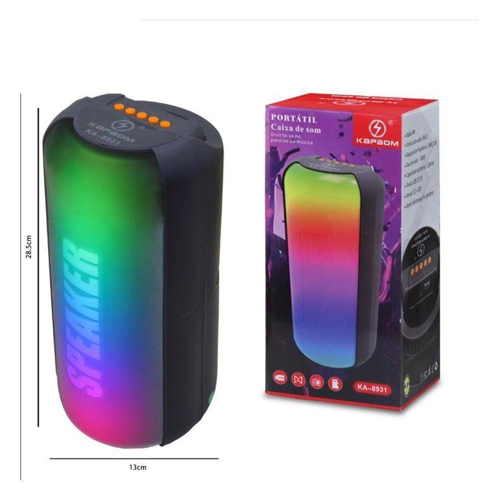 Caixa De Som 10w Com Led Rgb Luz De Ritmo Ka-8931 - 3