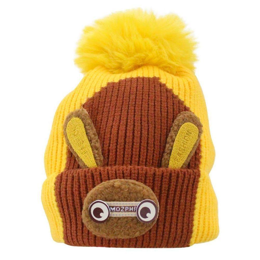 Touca Gorro Infantil Amarela Coelhinho Tamanho único - 1