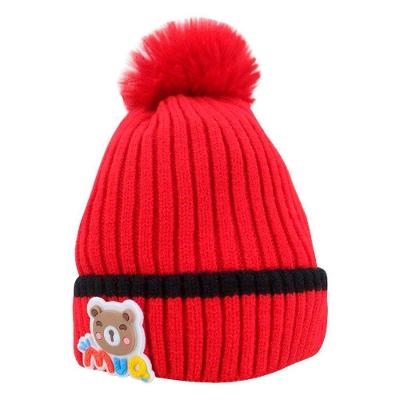 Touca Gorro Infantil Vermelha Ursinho Tamanho único