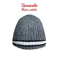 Touca Gorro Adulto Forrada Cinza Tamanho único - 2