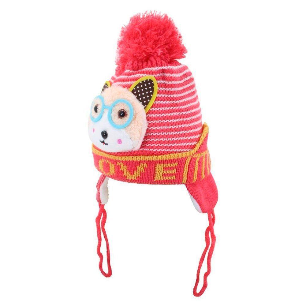 Touca Gorro Infantil Vermelha Gatinho Tamanho único - 3