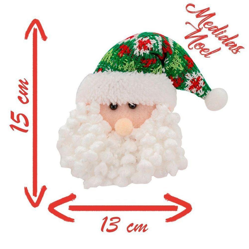 Kit 6 Enfeites árvore Natal Pendente Papai Noel 15cm - 2