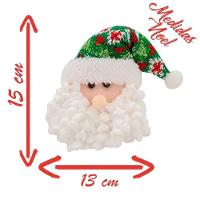 Kit 6 Enfeites árvore Natal Pendente Papai Noel 15cm - 2