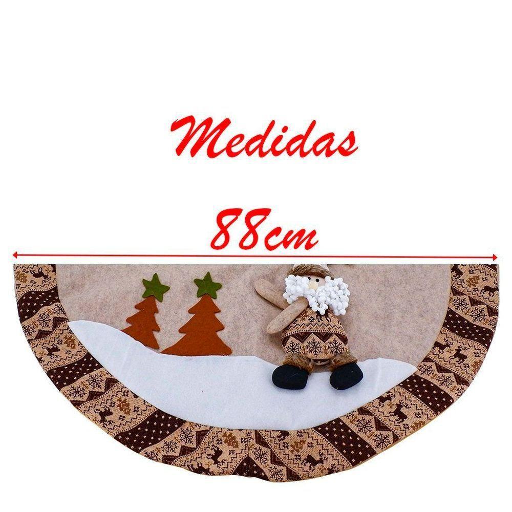 Saia Para árvore De Natal Temática Papai Noel 88cm - 2
