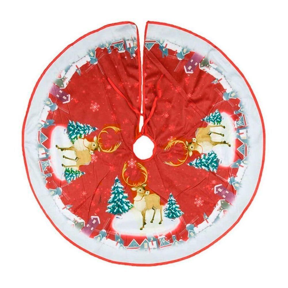 Saia Para árvore De Natal Temática Rena Pinheiro 83cm - 1