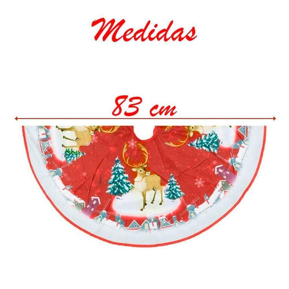 Saia Para árvore De Natal Temática Rena Pinheiro 83cm - 3
