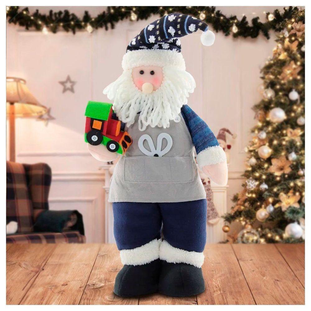 Enfeite Natal Boneco Papai Noel Artesão Tecido 53cm - 4