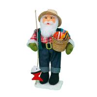 Boneco Natal Papai Noel Pescador 50cm - 1