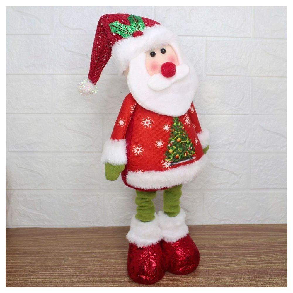Decoração Boneco Natal Papai Noel Perna Ajustável 45cm - 3