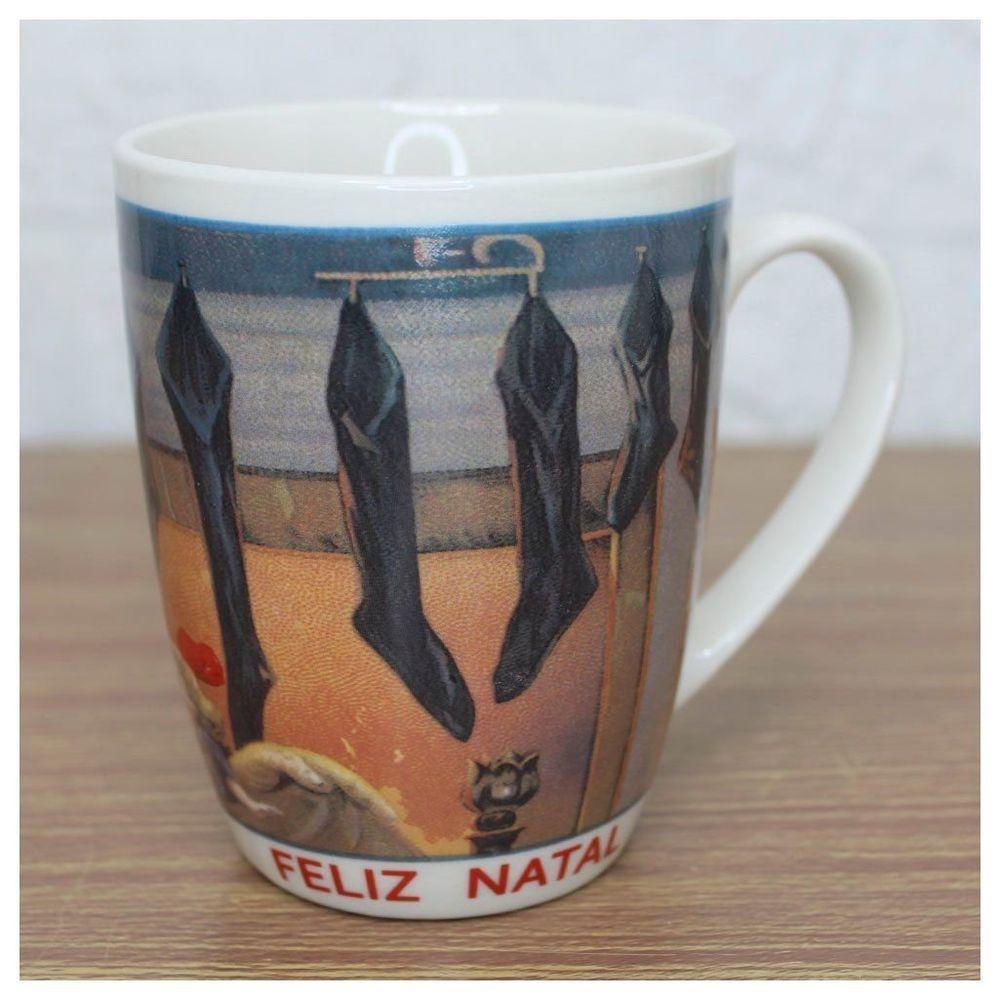 Caneca De Natal Papai Noel Feliz Natal Cerâmica 350ml - 3