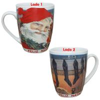 Caneca De Natal Papai Noel Feliz Natal Cerâmica 350ml - 1