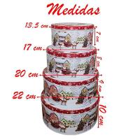Conjunto De 4 Latas Natalinas Papai Noel Para Doces Chocolates - 5