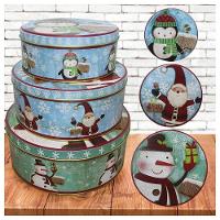 Conjunto De Latas Natalinas Turma Do Polo Norte Para Doces Chocolates - 1