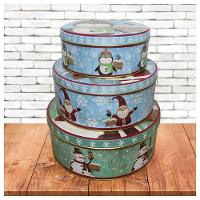 Conjunto De Latas Natalinas Turma Do Polo Norte Para Doces Chocolates - 2