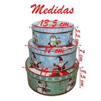 Conjunto De Latas Natalinas Turma Do Polo Norte Para Doces Chocolates - 3