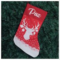 Decoração Bota Meia Enfeite Natalino Temático 47cm - 1