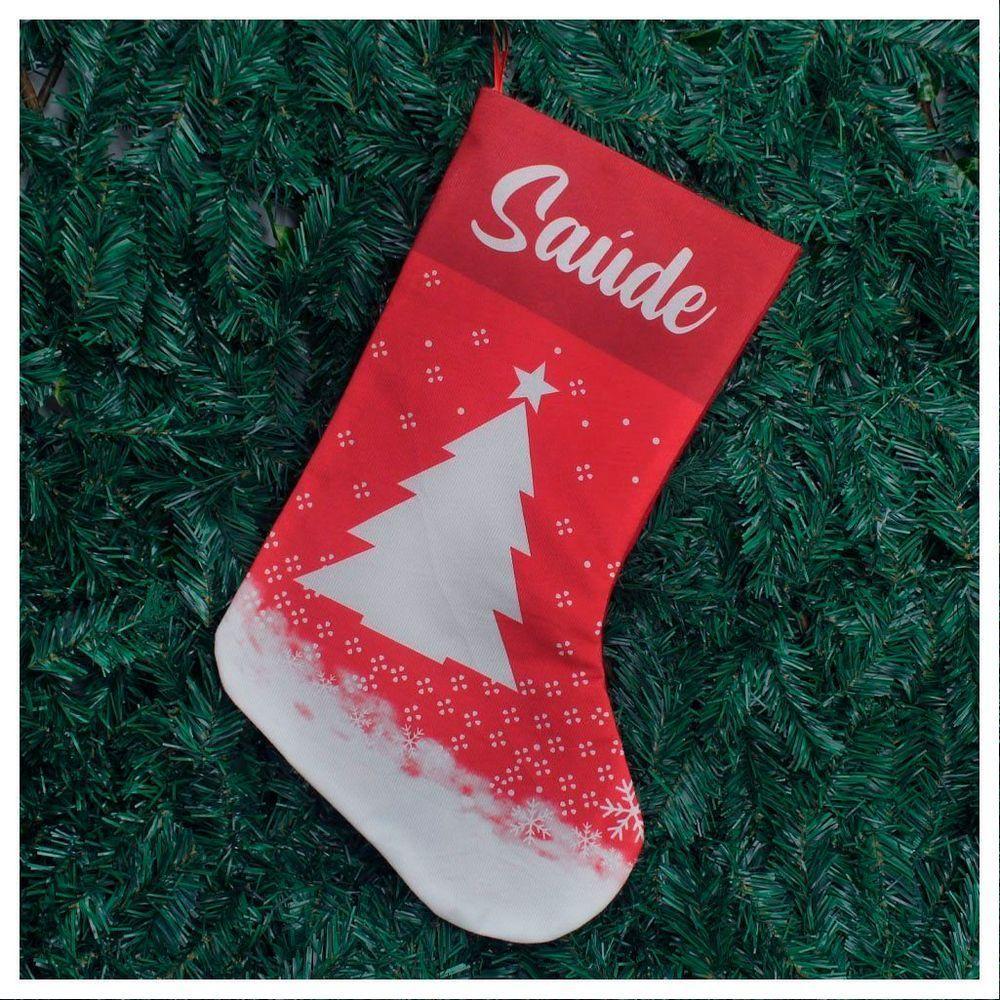 Decoração Bota Meia Enfeite Natalino Temático 47cm - 1